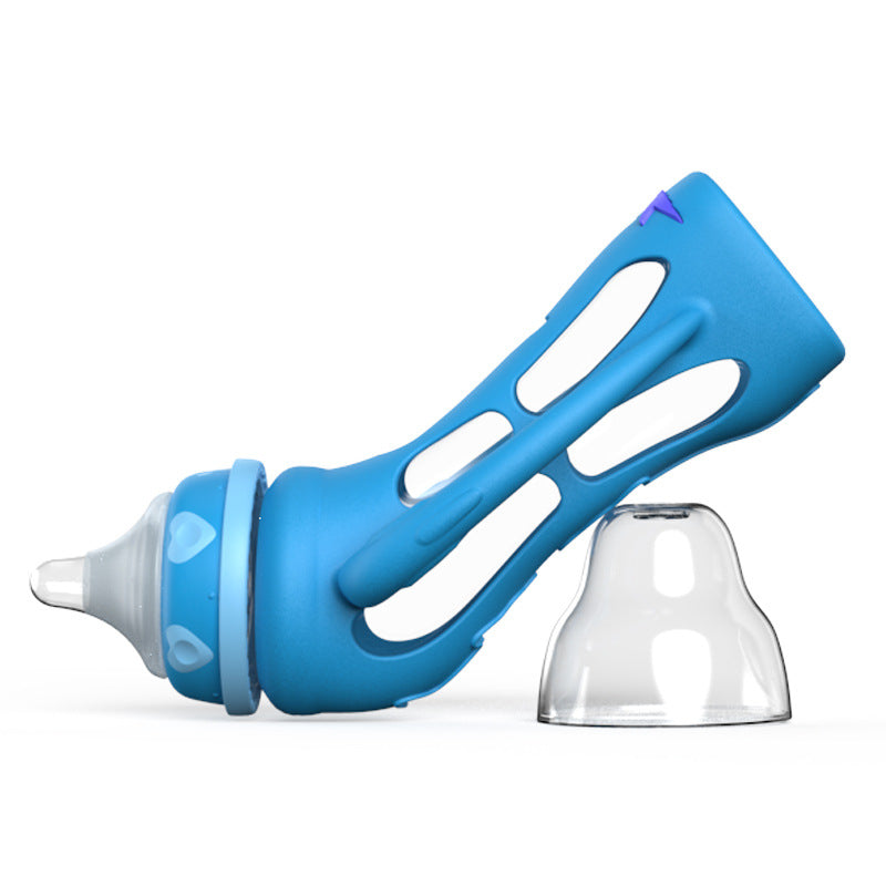 Baby Bottle Temperature-sensitive Wide-diameter Glass Anti-fall, Anti-flatulence, Anti-choking Newborn Bottle