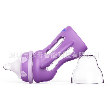 Baby Bottle Temperature-sensitive Wide-diameter Glass Anti-fall, Anti-flatulence, Anti-choking Newborn Bottle
