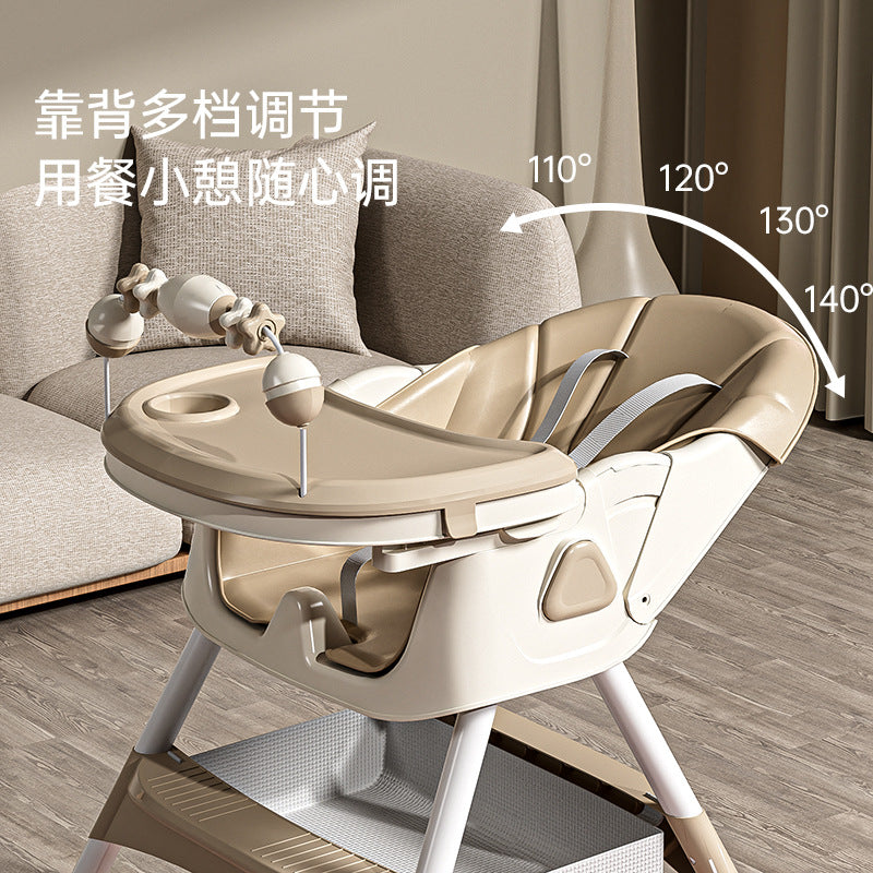 Baby Dining Chair Multifunctional Variable Rocking Horse Baby Chair Height Adjustable Sitting Reclining Children&#039;s Dining Chair