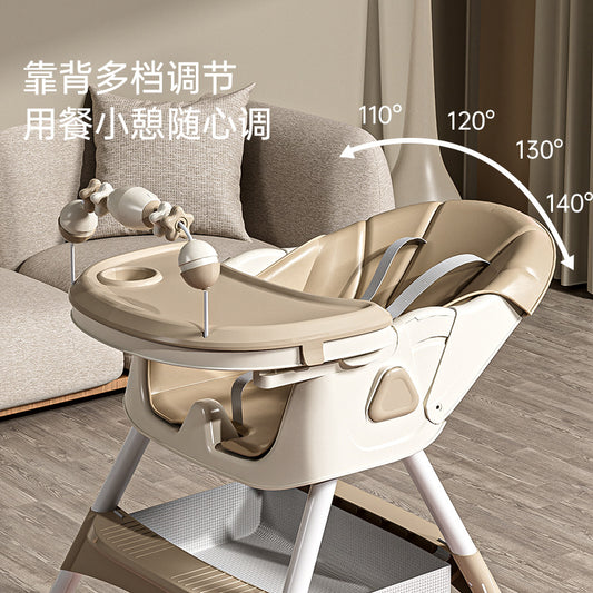 Baby Dining Chair Multifunctional Variable Rocking Horse Baby Chair Height Adjustable Sitting Reclining Children&#039;s Dining Chair