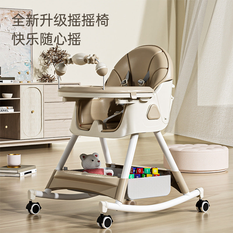 Baby Dining Chair Multifunctional Variable Rocking Horse Baby Chair Height Adjustable Sitting Reclining Children&#039;s Dining Chair
