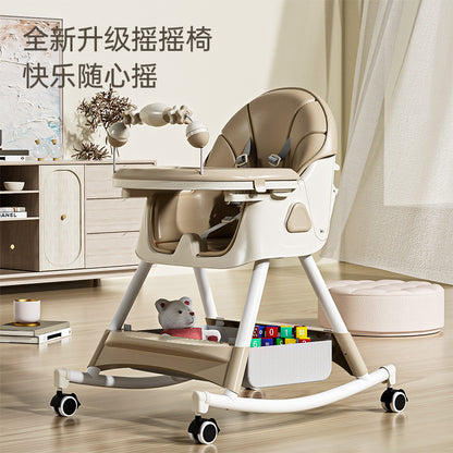 Baby Dining Chair Multifunctional Variable Rocking Horse Baby Chair Height Adjustable Sitting Reclining Children&#039;s Dining Chair
