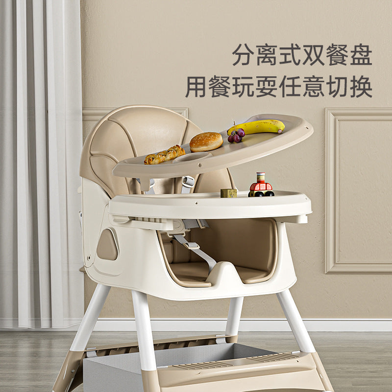 Baby Dining Chair Multifunctional Variable Rocking Horse Baby Chair Height Adjustable Sitting Reclining Children&#039;s Dining Chair