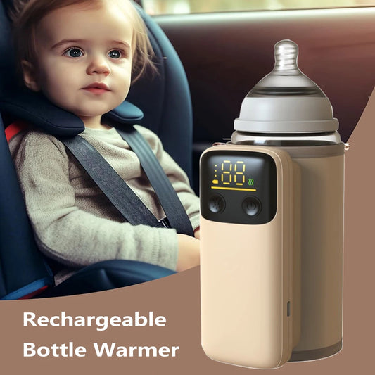 Rechargeable Portable Bottle Warmer with Fast Charging Cordless Milk Warmer with Temperature Control